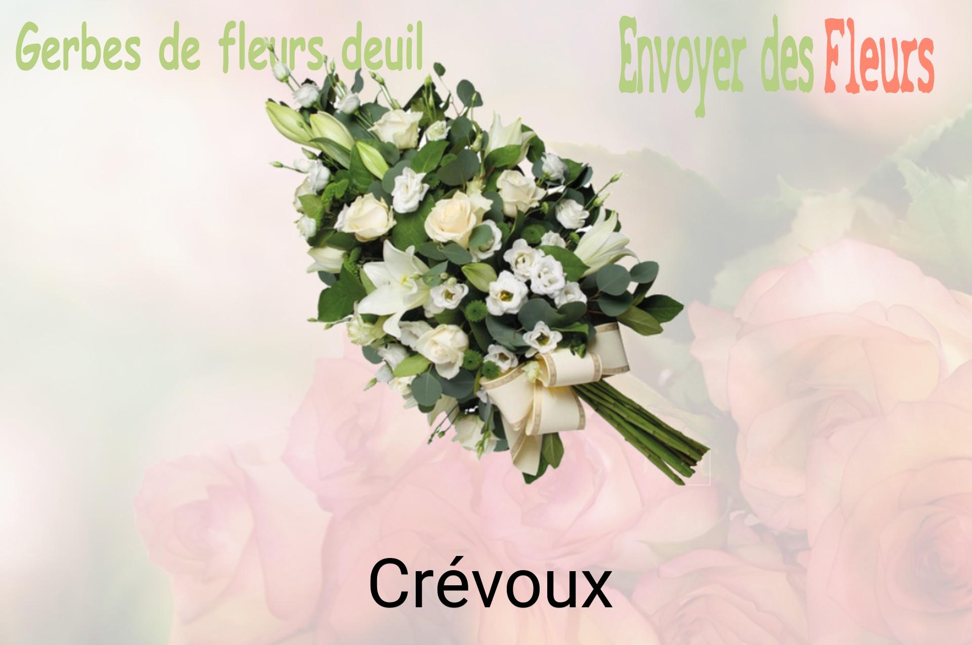 Gerbe de fleurs de deuil livrée à Crévoux